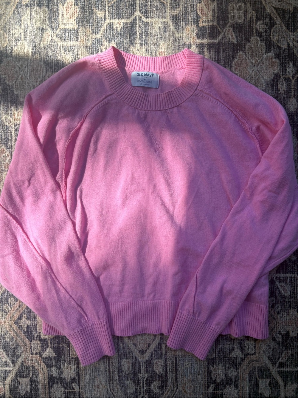 Old Navy Bright Pink Crewneck Sweater